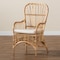 Baxton Studio Aya Modern and Contemporary Natural Finished Rattan Armchair 185-11880-Zoro - alternate 7